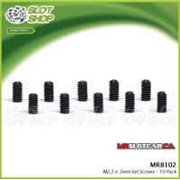 MR Slotcar MR8102 M2.5 x 3mm Set Screws - 10 Pack