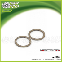 MR Slotcar MR8151 Stainless Steel 0.15mm Axle Washers - Pair
