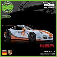 NSR 0618SW Porsche 911 (997) GT3R Gulf Livery #86  Le Mans 24Hr 2018