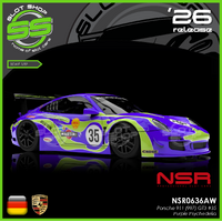 NSR 0636AW Porsche 911 (997) GT3R #35 - Purprle Psychedelia