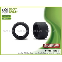 NSR5261Black Special RTR Slick Rear – Low Profile Racing Tyres 20 x 10mm