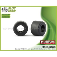NSR5265Black Special RTR Slick Rear – Low Profile Racing Tyres 19.5 x 13mm