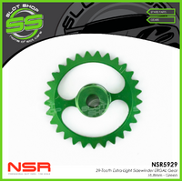 NSR 5929 29-Tooth Extra-Light Sidewinder ERGAL Gear - Ø16.8mm - Green