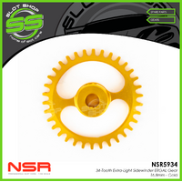 NSR 5934 34-Tooth Extra-Light Sidewinder ERGAL Gear - Ø16.8mm - Gold