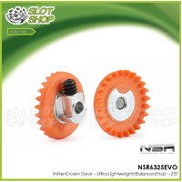 NSR 6325EVO Inline Crown Gear – Ultra Lightweight/Balanced Hub – 25T