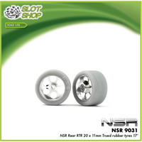 NSR 9031 Rear RTR 20 x 11mm Trued Rubber Tyres 17"