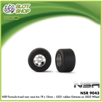 NSR 9043 Formula Trued Rear Race tyre 19 x 13mm 5321 Rubber Extreme on 5022 Wheel