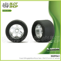NSR 9061 Trued Ultragrip Rear Race Tyres 20x12.5 on Ø 16" wheels  
