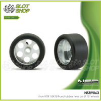 NSR 9063 Front RTR 18X10 trued rubber tyres on Ø 16" wheels 