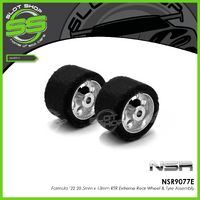 NSR 9077E Formula '22 20.5mm x 13mm RTR Extreme Rear Wheel & Tyre Assembly - Pair