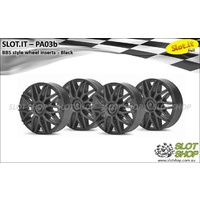 Slot.it PA03b BBS Style Wheel Inserts (Black)