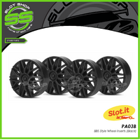 Slot.it PA03b BBS Style Wheel Inserts (Black)