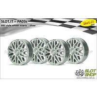 Slot.it PA03s BBS Style Wheel Inserts (Silver)