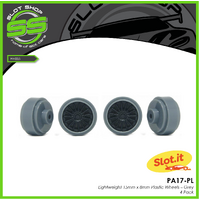 Slot.it PA17-PL Lightweight 15mm x 8mm Plastic Wheels - Grey - 4 Pack