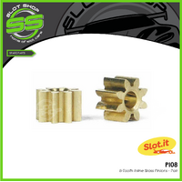 Slot.it PI08 8 Tooth Inline Brass Pinion (5.5mm)