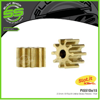 Slot.it PI5510o15 10 Tooth Inline Brass Pinion (5.5mm)