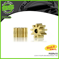 Slot.it PI559o15 9 Tooth Inline Brass Pinion (5.5mm)