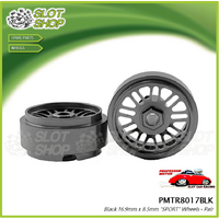 Professor Motor PMTR8017BLK Black 16.9mm x 8.5mm "SPORT" Wheels - Pair