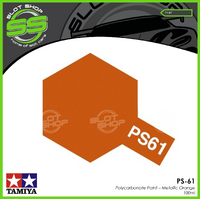 Tamiya PS-61 Metallic Orange Spray Can (100mL) for Polycarbonate