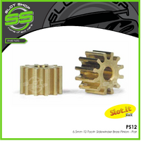Slot.it PS12 12 Tooth Sidewinder Brass Pinion (6.5mm)