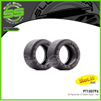 Slot.it PT1207P6 P6 Tyres (Suits 17.3mm Diameter Wheels)