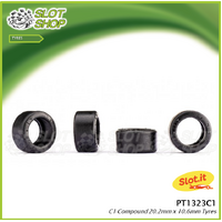 Slot.It PT1323C1 C1 Compound Tyres 20.2 x 10.6mm 