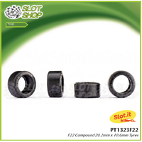 Slot.It PT1323F22 Slick Racing Tyres 20.2 x 10.6mm 