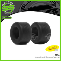Slot.it PT16 S1 Tyres for F1 (20 x 12mm)