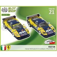 Revo Slot RS0108 Ferrari F40 Team IGOL LeMans 1996 #44 & 45 Twin Pack