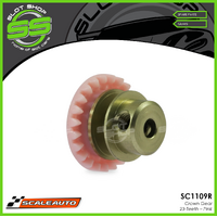 Scaleauto SC1109R 23-Tooth Nylon Tooth Crown Gear - Pink - 3/32"