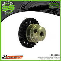 Scaleauto SC1113R Nylon Crown Gear – 27-Tooth M2 Screw – 3/32” Axle - Black