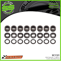 Scaleauto SC1121 3/32" Axle Spacer Kit - 1-3mm Assortment