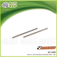 Scaleauto SC1240 Rectified 60mm x 3mm Steel Axles