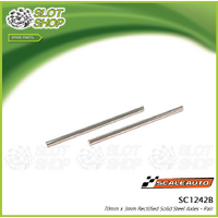 Scaleauto SC1242B Rectified 70mm x 3mm Steel Axles