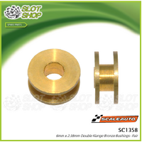 Scaleauto SC1358 6mm x 2.38mm Double Flange Bronze Bushings - Pair
