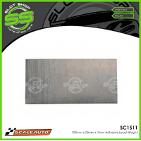 Scaleauto SC1511 100mm x 50mm x 1mm Adhesive Lead Weight