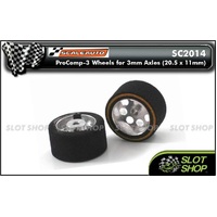 Scaleauto SC2014 ProComp-3 Wheels for 3mm Axles (20.5 x 11mm)
