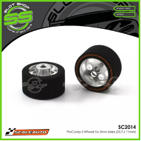 Scaleauto SC2014 ProComp-3 Wheels for 3mm Axles (20.5 x 11mm)