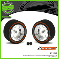 Scaleauto SC2018 20.5mm x 9mm Pro-Comp 3 Wheel & Tyre Assembly – Pair Suits 3/32” Axles