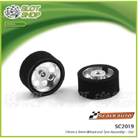 Scaleauto SC2019 19mm x 9mm Wheel and Tyre Assembly - Pair