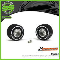 Scaleauto SC2023 PRO-COMP 1 20.8mm x 11mm Sponge Tyre and Wheel Assembly - Pair