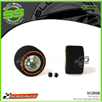 Scaleauto SC2028 20mm x 13mm Pro-Comp 3 Wheel & Tyre Assembly – Pair Suits 3/32” Axles