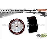 Scaleauto SC2409P ProComp-3 Wheels for 3mm Axles (25.5 x 11mm)
