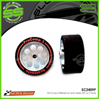 Scaleauto SC2409P ProComp-3 Wheels for 3mm Axles (25.5 x 11mm)