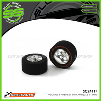 Scaleauto SC2411P ProComp-3 Wheels for 3mm Axles (27.5 x 13mm)