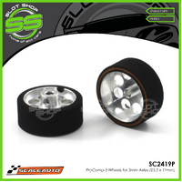 Scaleauto SC2419P ProComp-3 Wheels for 3mm Axles (25.5 x 11mm)