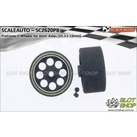 Scaleauto SC2620PB ProComp-2 Wheels for 3mm Axles (25.5 x 13mm)