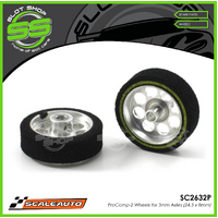 Scaleauto SC2632P ProComp-2 Wheels for 3mm Axles (24.5 x 8mm)