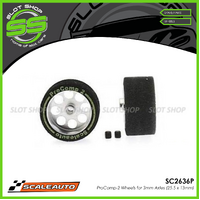 Scaleauto SC2636P ProComp-2 Wheels for 3mm Axles (25.5 x 13mm)