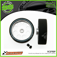 Scaleauto SC2702P HardComp Wheels for 3mm Axles (25.5 x 8mm)